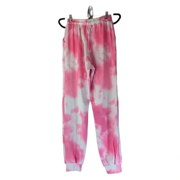Kayamiya Tie Dye Printed Long Sleeve Shirt and Pants -PJ Sets -  Pink White - Sm - Picture 7 of 10
